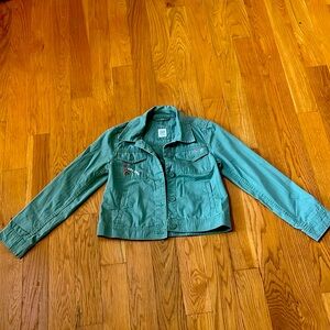 Gap kids green jean jacket